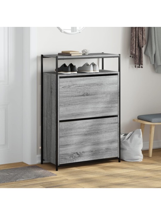 Botník šedý sonoma 75 x 34 x 112 cm kompozitní dřevo