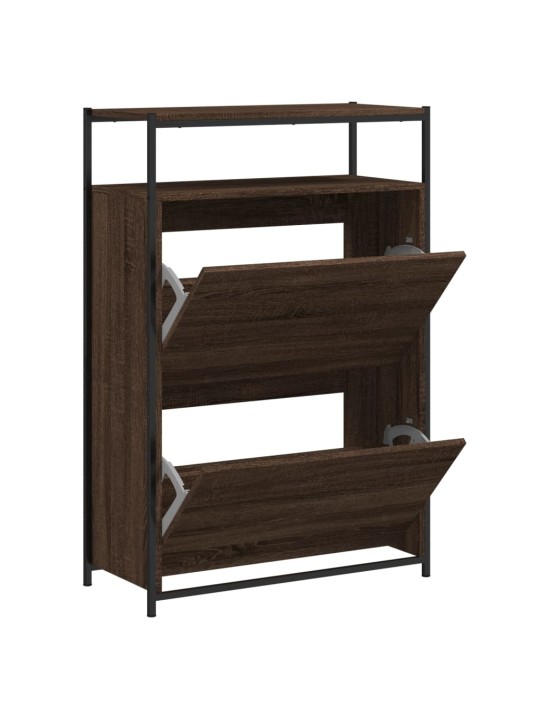 Botník hnědý dub 75 x 34 x 112 cm kompozitní dřevo