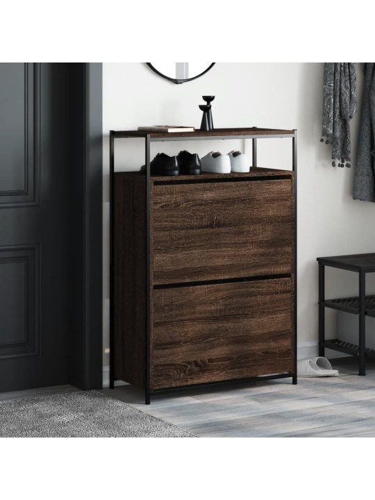 Botník hnědý dub 75 x 34 x 112 cm kompozitní dřevo