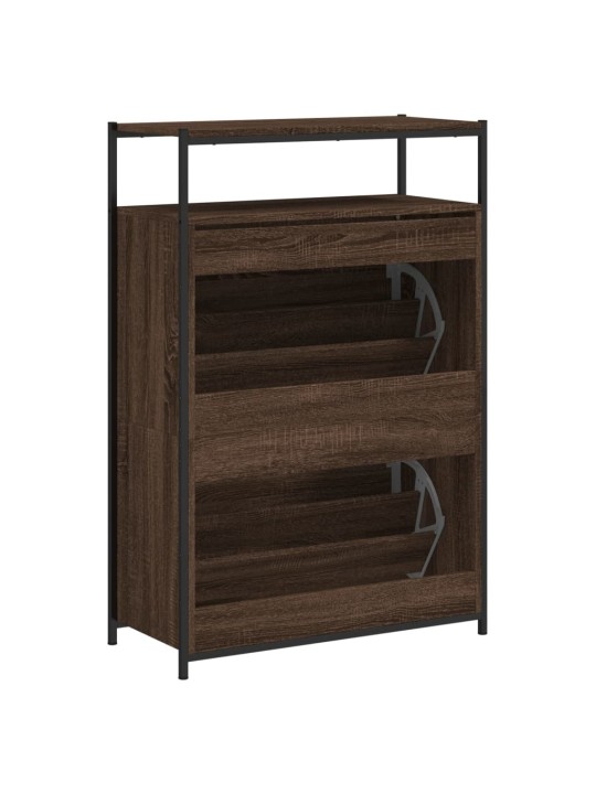 Botník hnědý dub 75 x 34 x 112 cm kompozitní dřevo