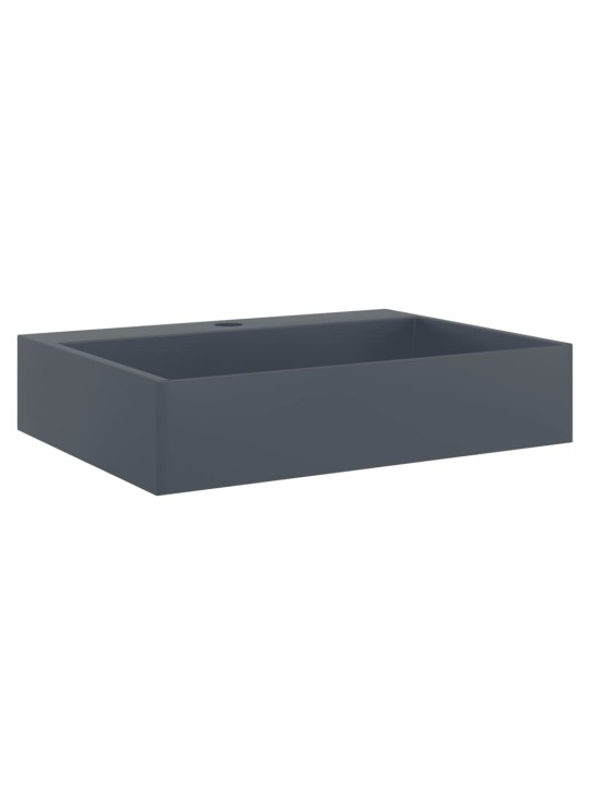 Umyvadlo 50x38x11 cm minerální/mramorový kompozit antracitové