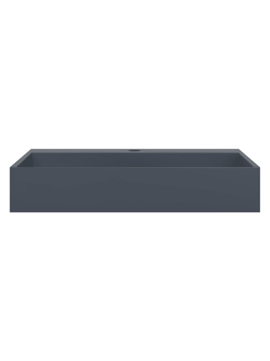 Umyvadlo 60x38x11 cm minerální/mramorový kompozit antracitové