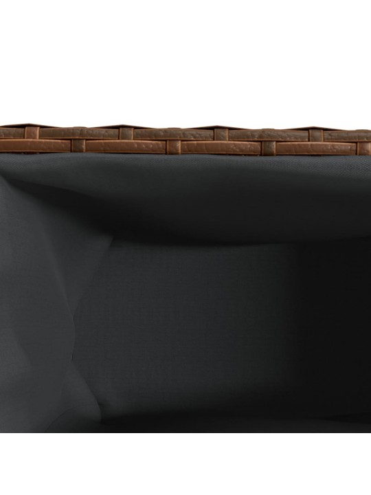 Zahradní truhlík s 3 květináči hnědý 105 x 30 x 32 cm