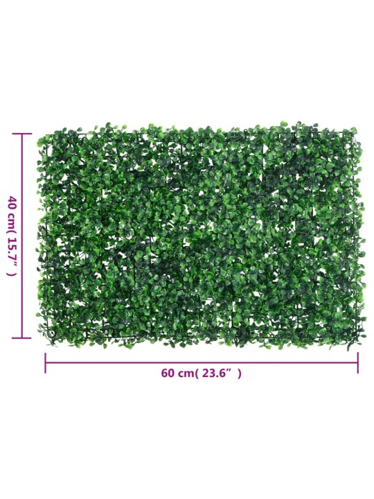  umělý plot z listnatého keře 24 ks zelený 40 x 60 cm