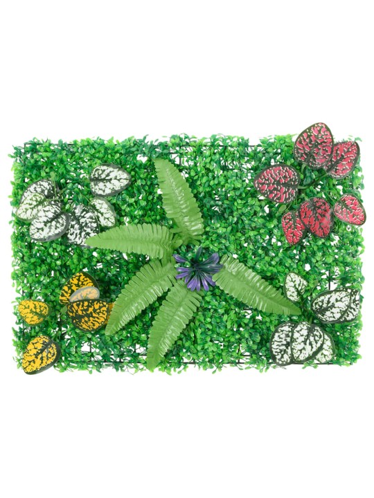  Umělý plot s rostlinami 6 ks zelený 40 x 60 cm