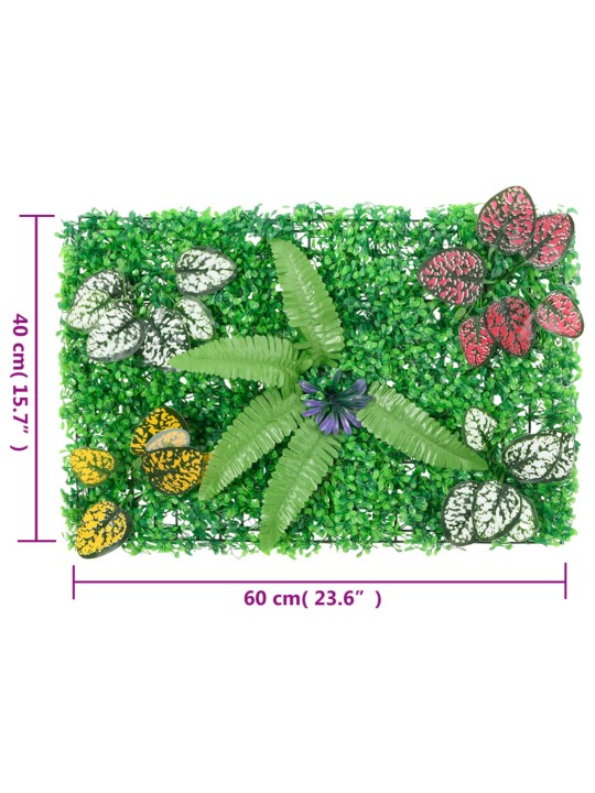  Umělý plot s rostlinami 24 ks zelený 40 x 60 cm