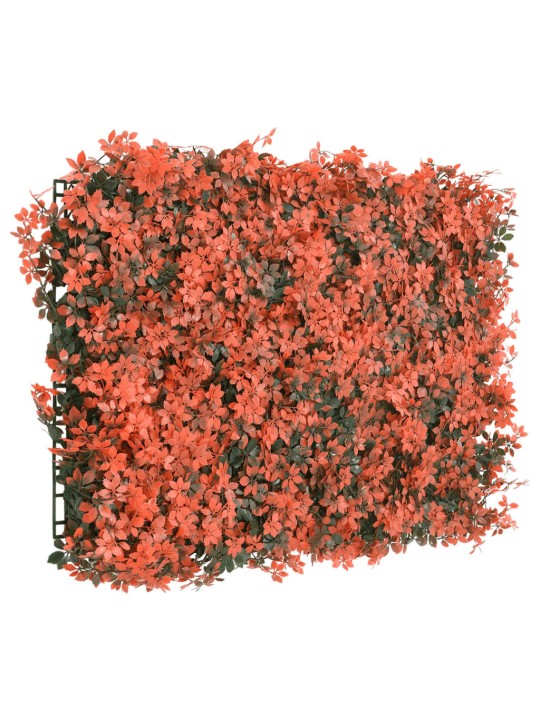  Umělý plot s javorovými listy 6 ks světle červený 40 x 60 cm