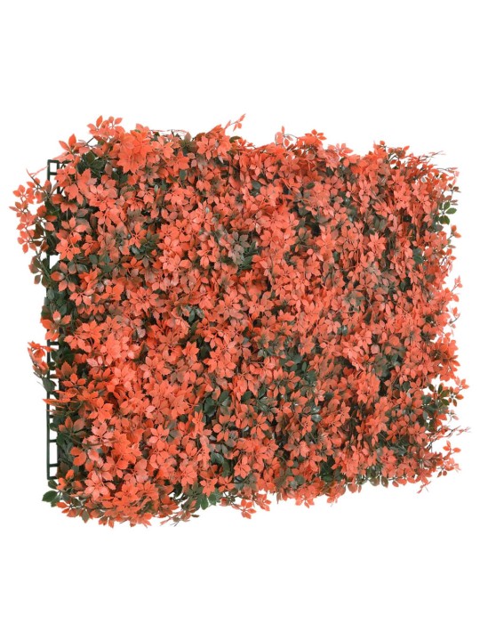 Umělý plot s javorovými listy 24 ks světle červený 40 x 60 cm