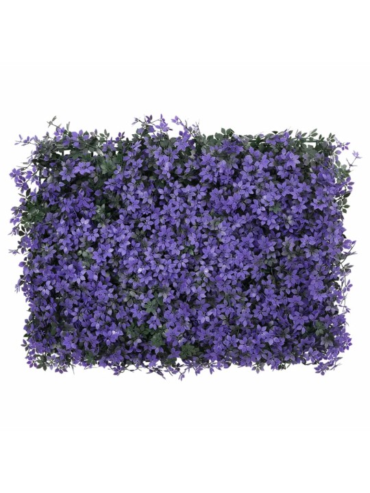  Umělý listnatý plot 24 ks fialový 40 x 60 cm