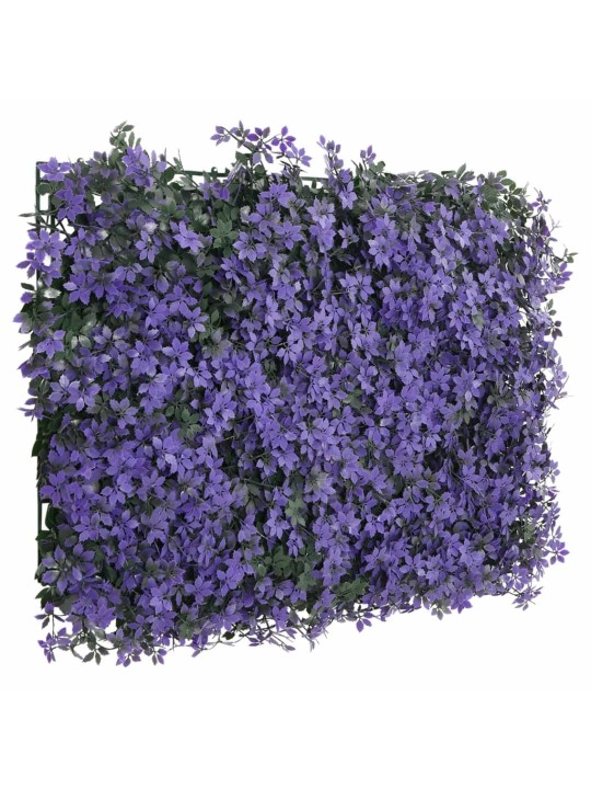  Umělý listnatý plot 24 ks fialový 40 x 60 cm