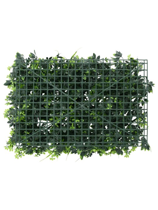  Umělý listnatý plot 6 ks zelený 40 x 60 cm