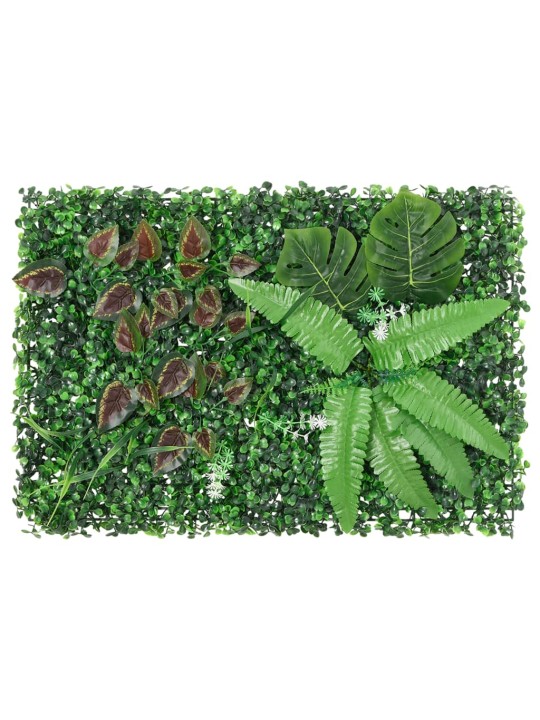  umělý plot s rostlinami 6 ks zelený 40 x 60 cm