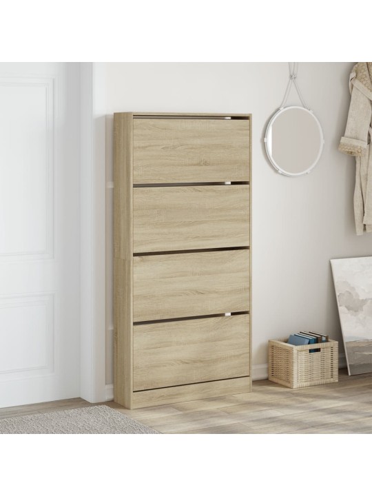 Botník se 4 výklopnými zásuvkami dub sonoma 80 x 21 x 163,5 cm