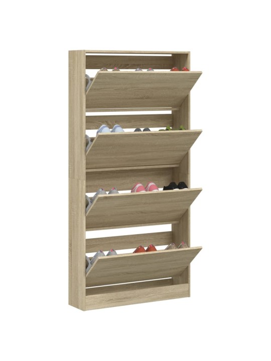 Botník se 4 výklopnými zásuvkami dub sonoma 80 x 21 x 163,5 cm
