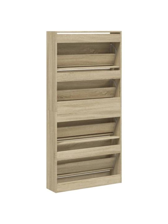 Botník se 4 výklopnými zásuvkami dub sonoma 80 x 21 x 163,5 cm