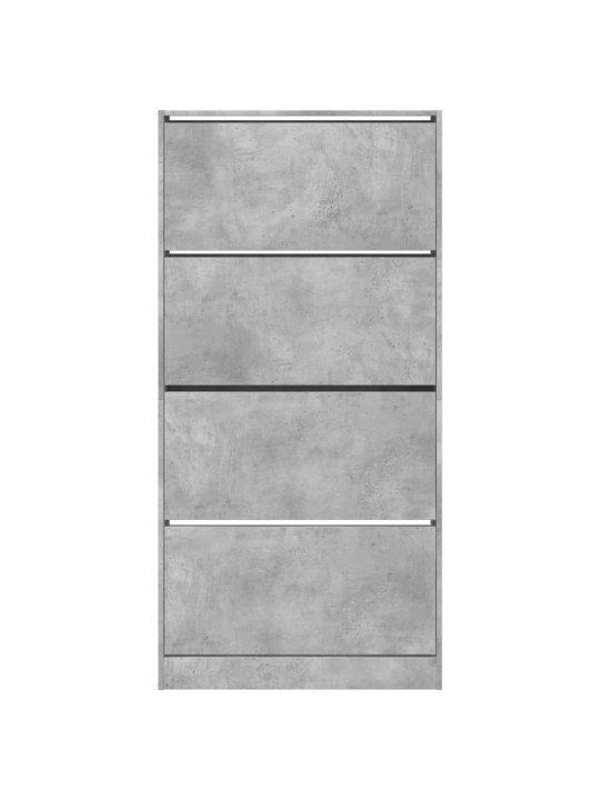 Botník se 4 výklopnými zásuvkami betonově šedý 80x21x163,5 cm