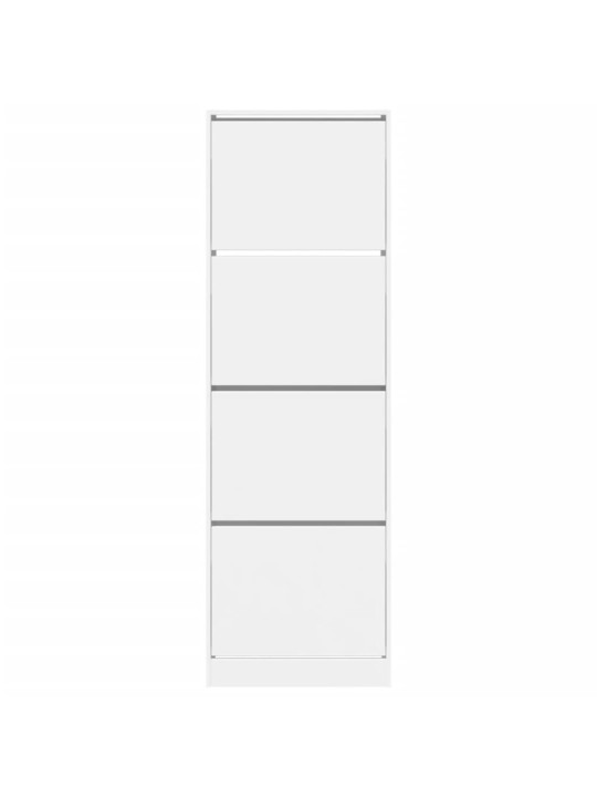Botník se 4 výklopnými zásuvkami bílý 60 x 34 x 187,5 cm