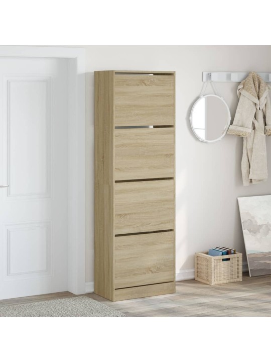 Botník se 4 výklopnými zásuvkami dub sonoma 60 x 34 x 187,5 cm