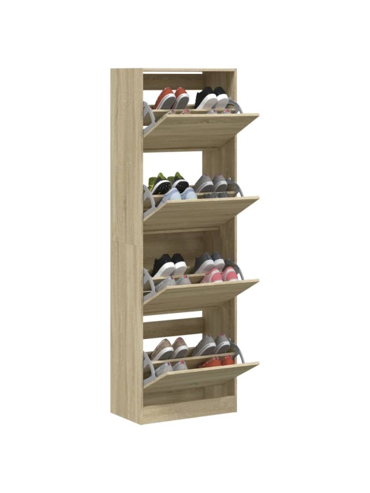 Botník se 4 výklopnými zásuvkami dub sonoma 60 x 34 x 187,5 cm