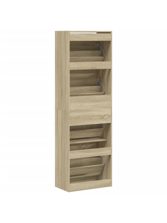 Botník se 4 výklopnými zásuvkami dub sonoma 60 x 34 x 187,5 cm