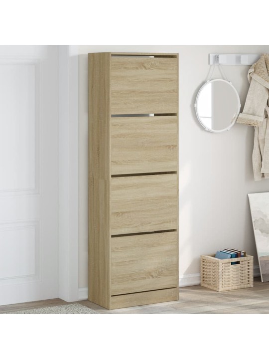 Botník se 4 výklopnými zásuvkami dub sonoma 60 x 34 x 187,5 cm