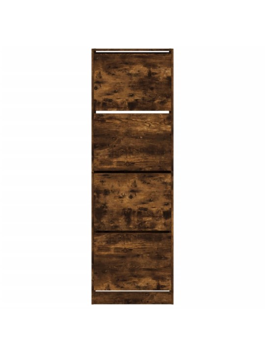 Botník se 4 výklopnými zásuvkami kouřový dub 60 x 34 x 187,5 cm