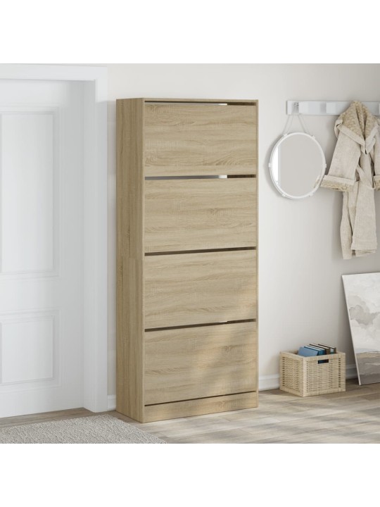 Botník se 4 výklopnými zásuvkami dub sonoma 80 x 34 x 187,5 cm