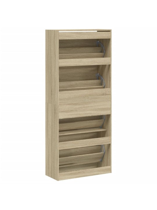 Botník se 4 výklopnými zásuvkami dub sonoma 80 x 34 x 187,5 cm