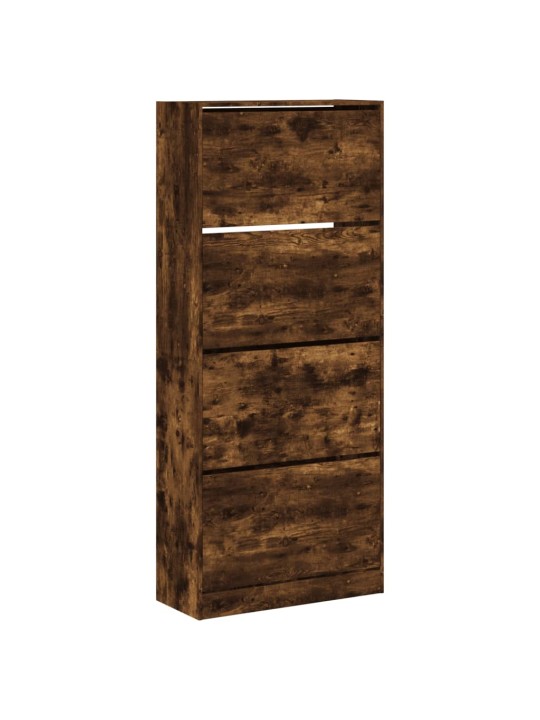 Botník se 4 výklopnými zásuvkami kouřový dub 80 x 34 x 187,5 cm
