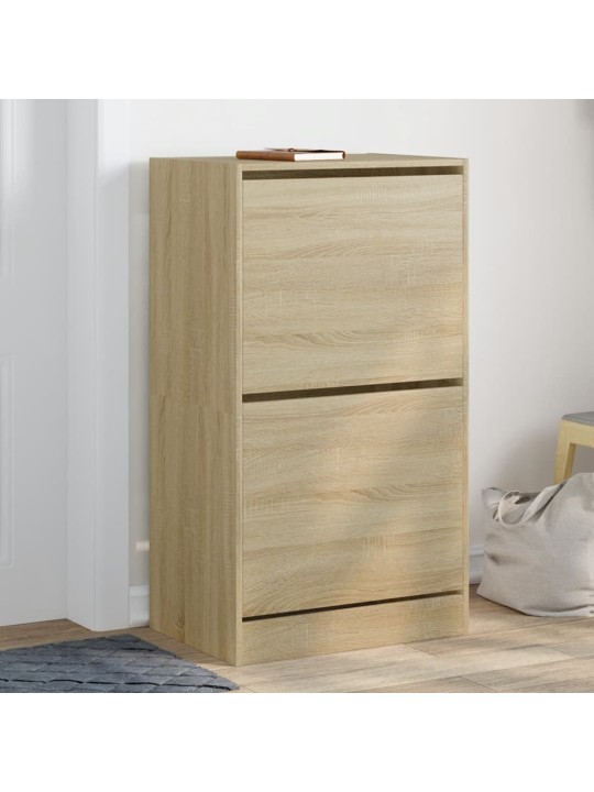 Botník se 2 výklopnými zásuvkami dub sonoma 60 x 42 x 108 cm
