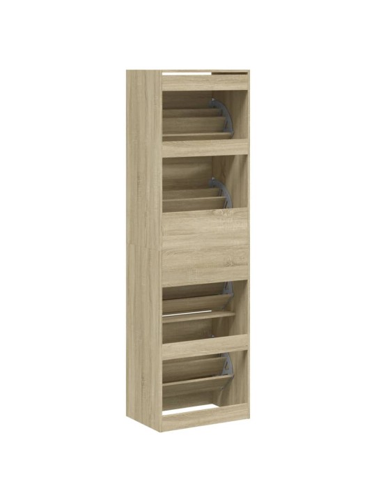 Botník se 4 výklopnými zásuvkami dub sonoma 60 x 42 x 204 cm