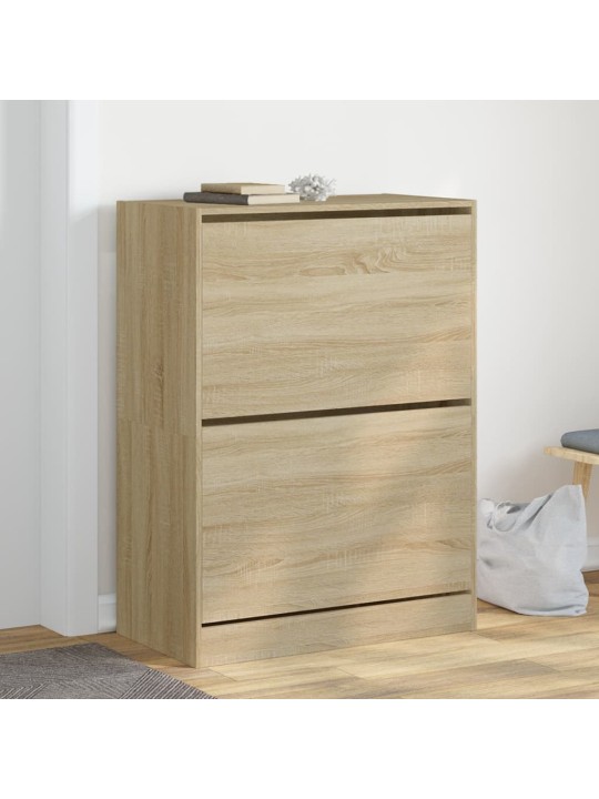 Botník se 2 výklopnými zásuvkami dub sonoma 80 x 42 x 108 cm