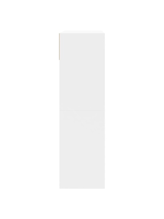Botník se 2 výklopnými zásuvkami bílý 80 x 34 x 116 cm