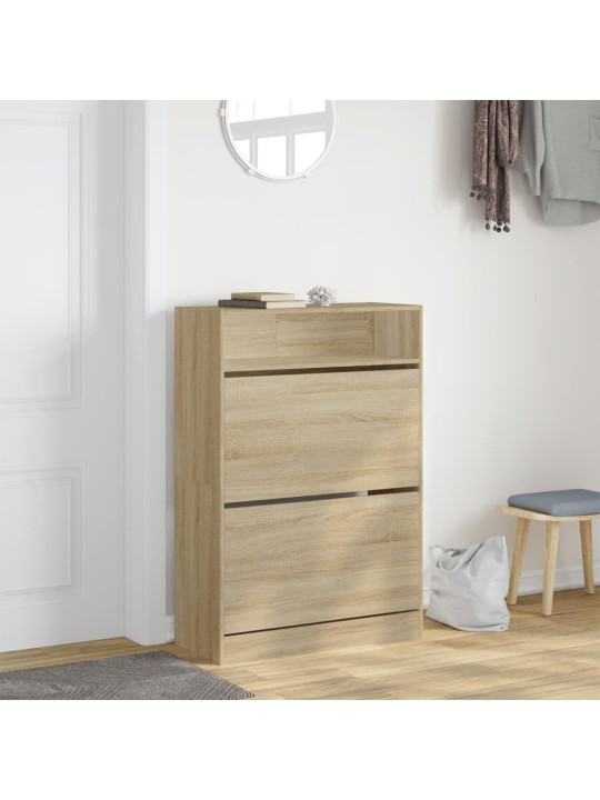 Botník se 2 výklopnými zásuvkami dub sonoma 80 x 34 x 116 cm