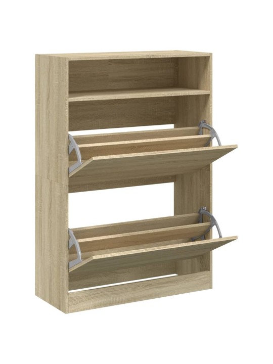 Botník se 2 výklopnými zásuvkami dub sonoma 80 x 34 x 116 cm