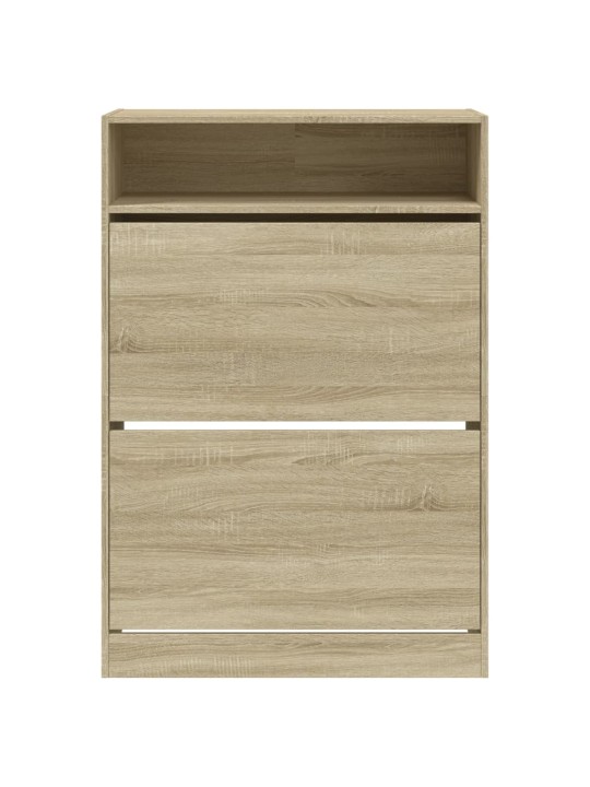 Botník se 2 výklopnými zásuvkami dub sonoma 80 x 34 x 116 cm