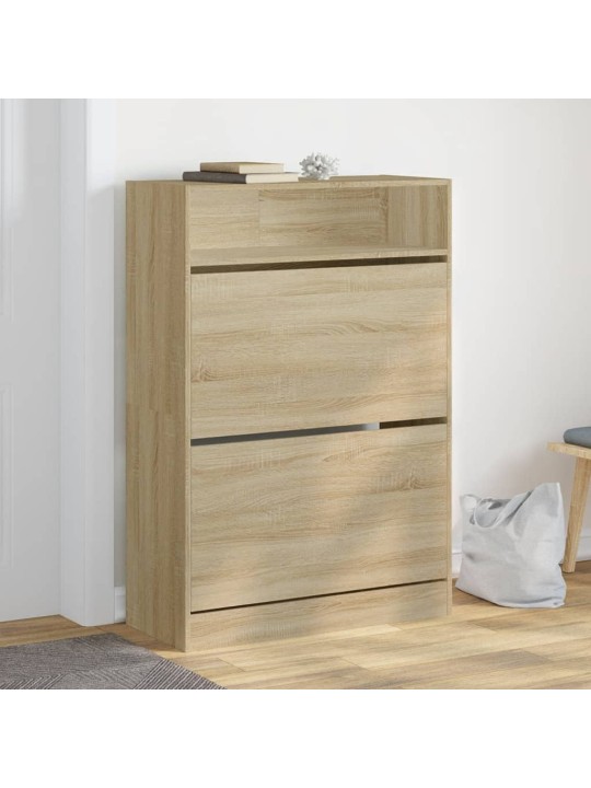 Botník se 2 výklopnými zásuvkami dub sonoma 80 x 34 x 116 cm