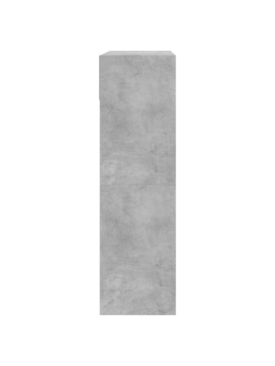 Botník se 2 výklopnými zásuvkami betonově šedý 80 x 34 x 116 cm