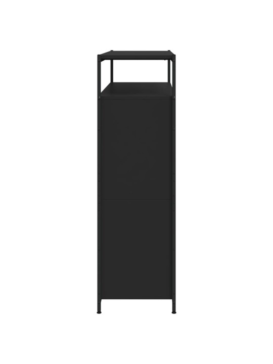 Botník se 4 výklopnými zásuvkami černý 100 x 34 x 112 cm