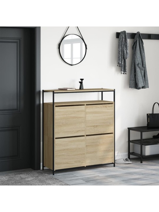Botník se 4 výklopnými zásuvkami dub sonoma 100 x 34 x 112 cm