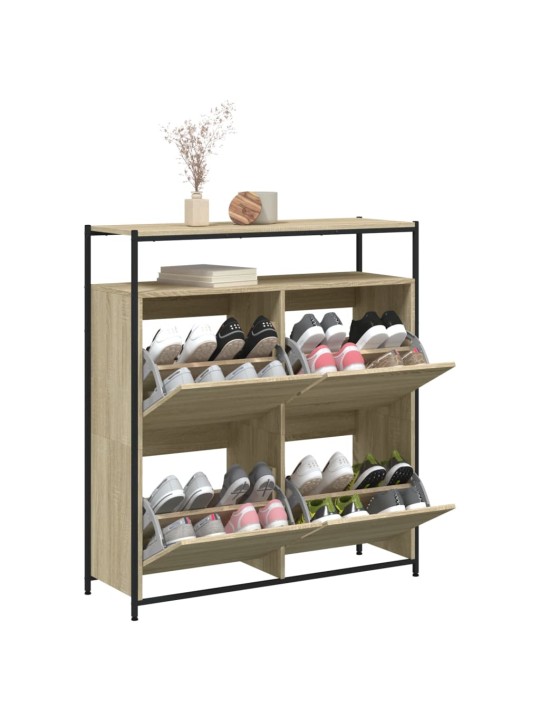 Botník se 4 výklopnými zásuvkami dub sonoma 100 x 34 x 112 cm