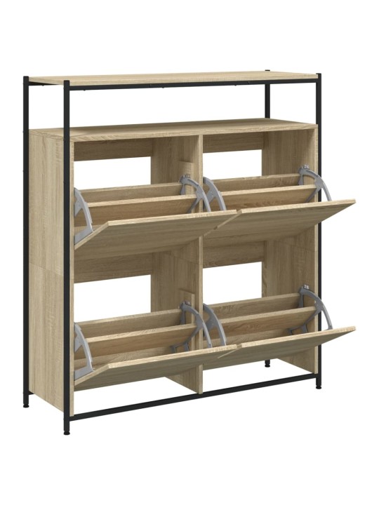 Botník se 4 výklopnými zásuvkami dub sonoma 100 x 34 x 112 cm