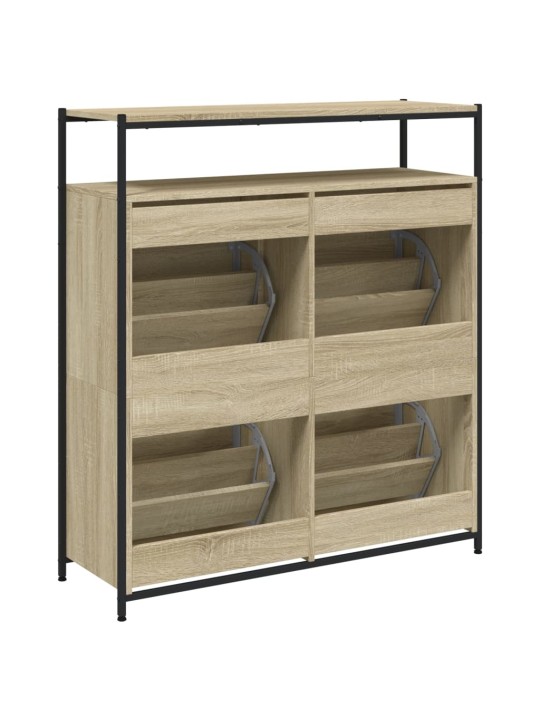 Botník se 4 výklopnými zásuvkami dub sonoma 100 x 34 x 112 cm