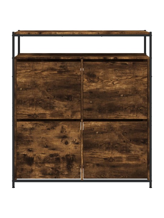 Botník se 4 výklopnými zásuvkami kouřový dub 100 x 34 x 112 cm