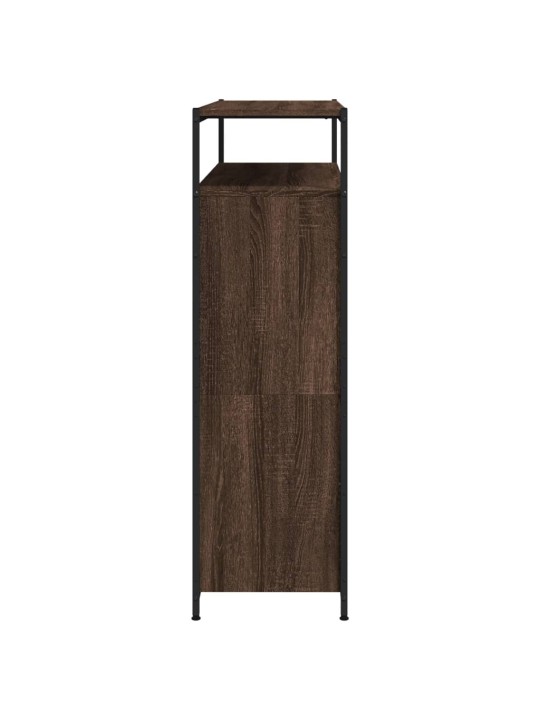 Botník se 4 výklopnými zásuvkami hnědý dub 100 x 34 x 112 cm