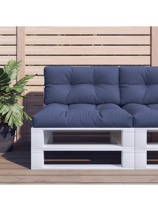 Poduška na palety námořnická modrá 120 x 40 x 12 cm textil