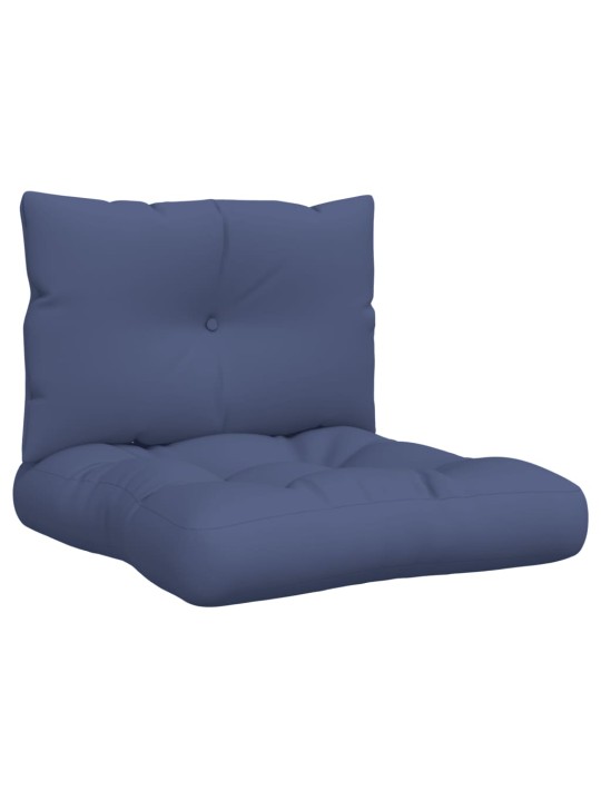 Sada podušek na palety námořnicky modrá 60 x 38 x 13 cm textil