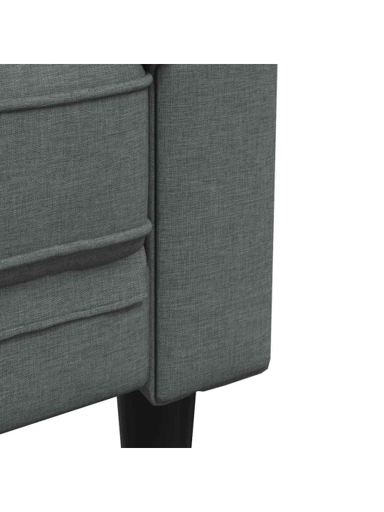 Křeslo chesterfield tmavě šedé textil