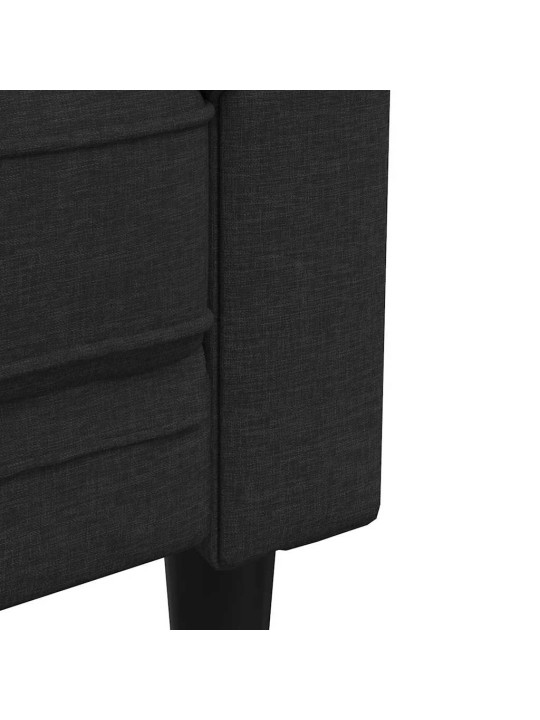 Křeslo chesterfield černé textil