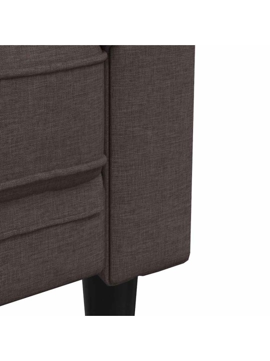 Křeslo chesterfield tmavě hnědé textil